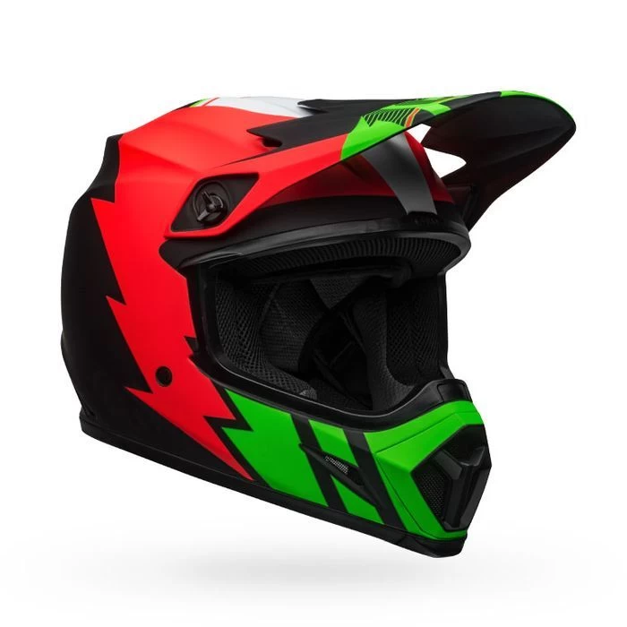 Bell MX-9 MIPS Strike Matte Infrared/Green/Black Helmet 1 Bell MX-9 MIPS Strike Matte Infrared/Green/Black Helmet