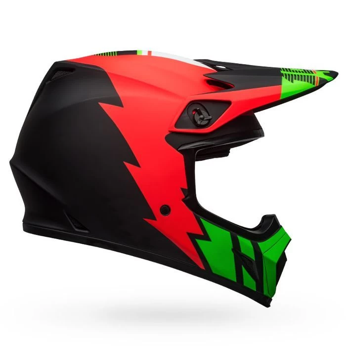 Bell MX-9 MIPS Strike Matte Infrared/Green/Black Helmet 2 Bell MX-9 MIPS Strike Matte Infrared/Green/Black Helmet - Image 2