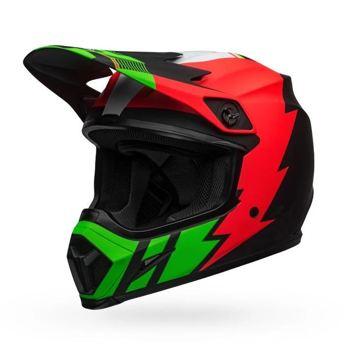 Bell MX-9 MIPS Strike Matte Infrared/Green/Black Helmet 4 Bell MX-9 MIPS Strike Matte Infrared/Green/Black Helmet - Image 4