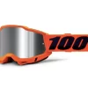 100% ACCURI2 GOGGLE ORANGE MIRROR SILVER LENS